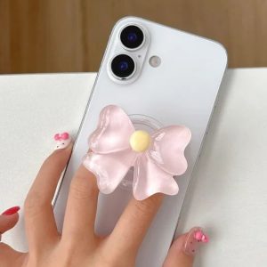 Pink Bow Pop Socket ꫂ᭪݁